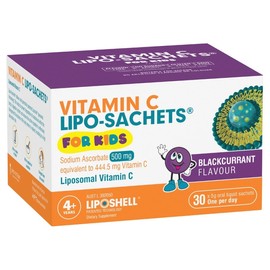 Lipo-Sachets for Kids Vitamin C 500mg Blackcurrant Flavour Sachets 5g X 30
