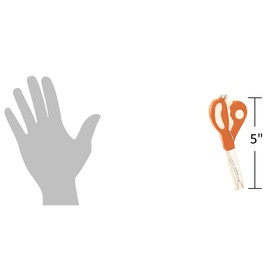 The Bridge Collection Glass Orange Crafting Scissors Christmas Ornament - Craft and Sewing Scissors Christmas Ornament for Seamstress or Crafter