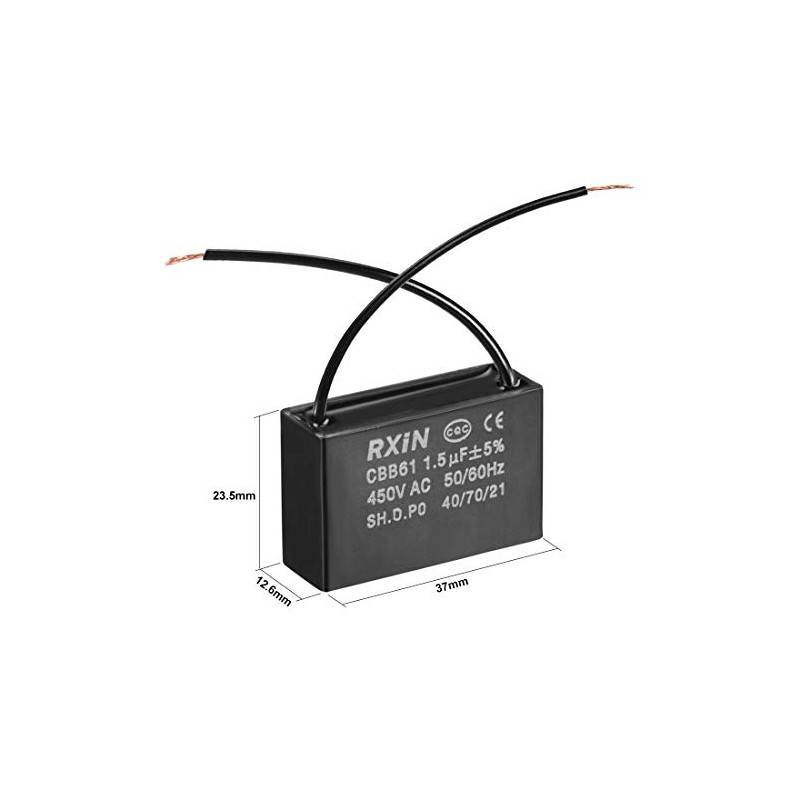 sourcing map Pack of 2 B61 Running Capacitors 450 V