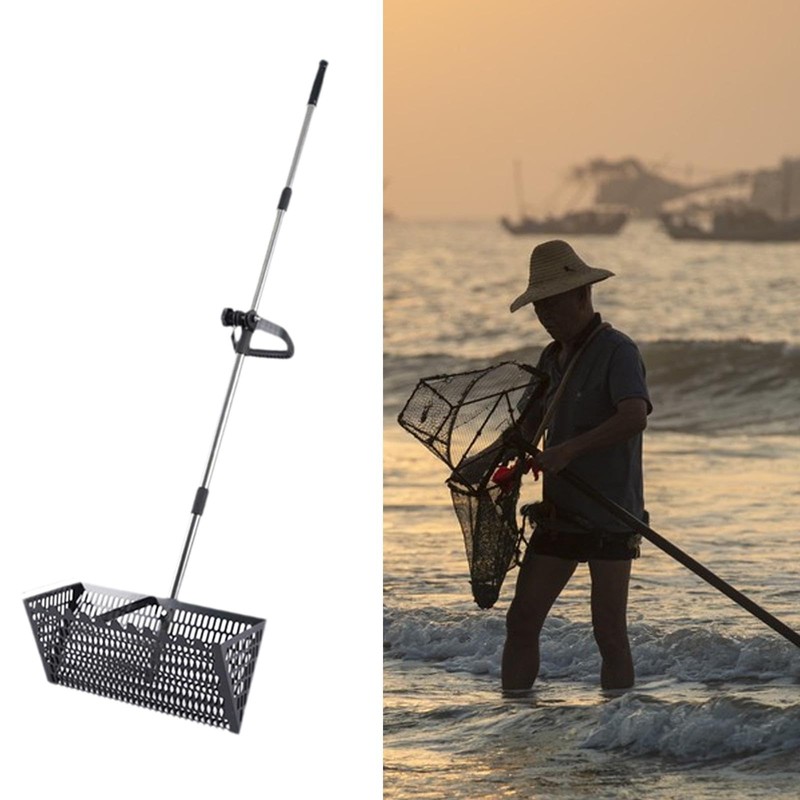 LOVIVER Sand Rake Scooper, Easy Cleanup, Multifunctional,Carbon Steel, Convenient Premium