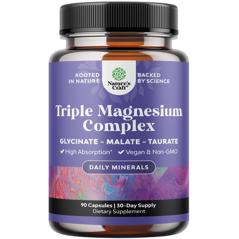 Natures Craft- Complemento Triple Complejo de Magnesio Elemental Taurato y