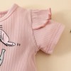 Toddler Baby Girl Summer Outfits Ruffle Sleeve Romper Ribbed Onesie
