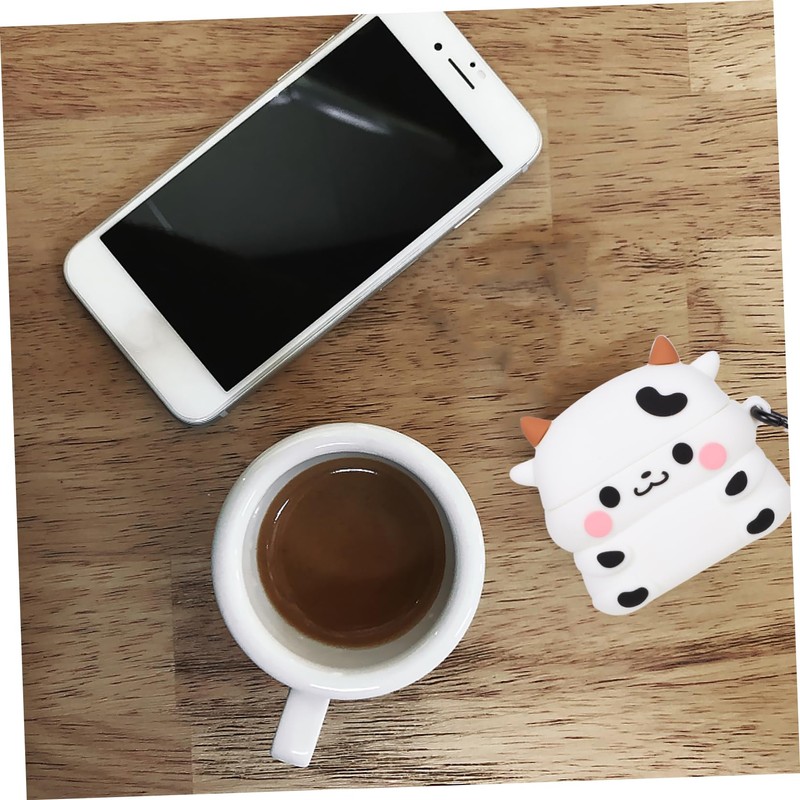 LABRIMP 1pc Cute Cartoon Cow Earphone Storage Case for Lightweight