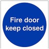 V Safety Fire Door Keep Closed Sign - 200mm x
