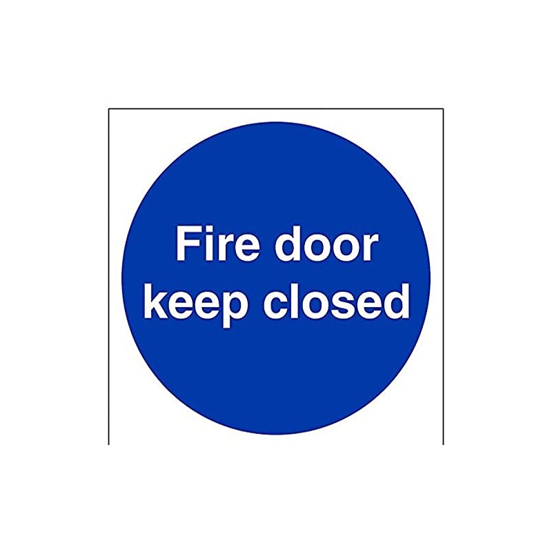 V Safety Fire Door Keep Closed Sign - 200mm x