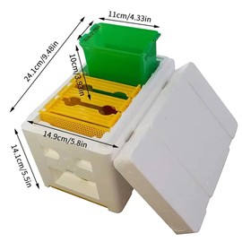 HunterBee Queen Mini Bee Mating Nuc Box Queen Bee Breeding Box Pollination Box Foam Frames Beekeeping Tool Beekeeping Equipment Mating Nucs Hive Beekeeper Supplies