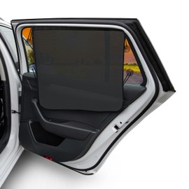 EcoNour Magnetic Car Sun Shade Side Window (2 Pack) | Rear Window Sun Shade, Blocks Harmful UV Rays | Ensures Privacy Protection | Baby Travel Accessories | Magnetic Curtain for Baby and Kids