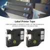 2Pcs Label Tape for D1 Black On White Label Replacement