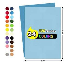 480 Sheets Colored Cardstock Paper Bulk, 24 Colors Card Stock 160 Gsm 60 Lb Colored Construction Paper, A4 Color Cardstock for Printing Scrapbook Creative DIY