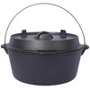 ESPIDOO 8 Quart Cast Iron Dutch Oven: Pre-Seasoned Camping Pot