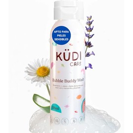 KUDI CARE Shampoo Jabón Corporal Baño de Burbujas 3 en 1 para Bebés y Niños sin Lagrimas sin Sulfatos ni Parabenos Hipoalergénico Hidratante Para Piel Sensible Ingedientes Naturales 250 ml