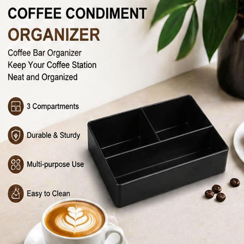 BinaryABC Tea Bag Storage Box and Sugar Packet Holder for