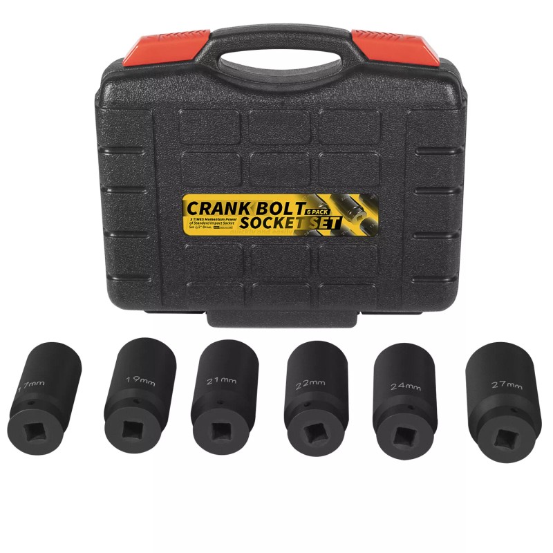 Unbranded 6 Pack Crank Bolt Socket Set 17/19/21/22/24