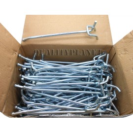 CAL (100) 6" PEGBOARD HOOKS BALL TIP Garage Peg Board Tool Display Fit 1/4"