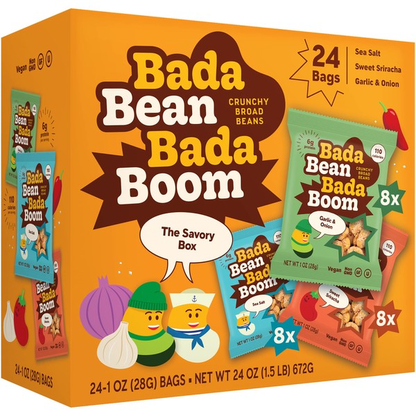 Enlightened Bada Bean Bada Boom Roasted Fava Beans, Dried Broad