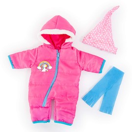 Bayer Design 83881AA Doll Clothes, Doll Outfit, Multi-piece Doll Dressing, Doll Accessories, Pink, Turquoise, 33-38 cm