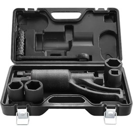 Professional EZ Travel Collection Semi Truck Big Rig, RV and Heavy Equipment Torque Wrench Multiplier with 4-Sockets (Gear Ratio: 1:58) (With Case)