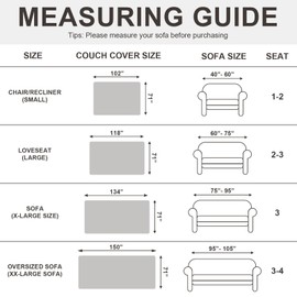 OstepDecor Chenille Couch Cover, Dark Grey Sofa Covers Washable, Sectional Couch Covers for Sofa L Shape, Couch Blanket Cover, Non-Slip Sofa Slipcovers for Dogs, Pets, 71" x 134"