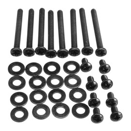 Water Cooling Radiator Fitting Screws Fan Mounting Screw Kit Durable Metal Water Cooling Radiator Screw Kit Computer Cooling Fan Mount Screws(Black)