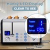 CUSIMAX 4 Slice Toaster, Stainless Steel, Ultra-Clear LED Display &