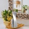 icoloursky Silver Ceramic Geometric Vase, 11.8" H, Modern Decorative Vase