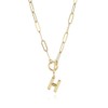 Jukoclut Paperclip Chain Toggle Clasp Initial Pendant Letter Necklaces for