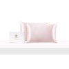 Luxor Crown Set of 2 Mulberry Silk Standard Pillowcases (Taupe)