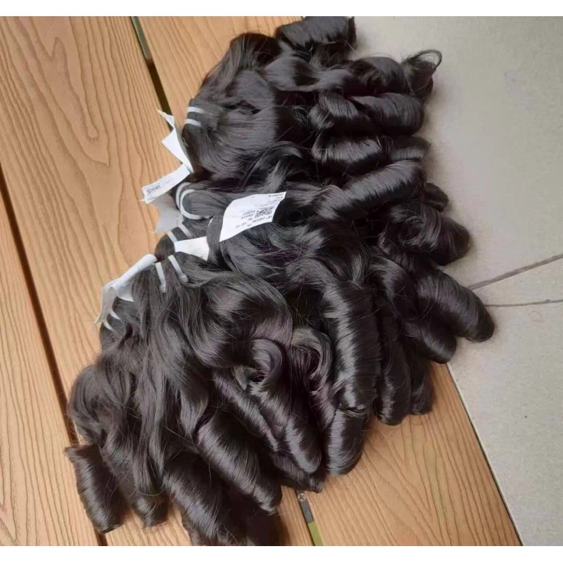 Unprocessed Raw Human Hair Natural Wavy Texture No Shedding No