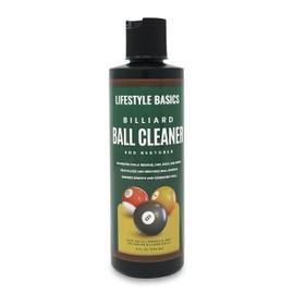 Lifestyle Basics Billiard Ball Cleaner and Restorer Polish | All-in-One Pool Ball Cleaner | Removes Chalk Residue, Dust, Dirt, and Grime
