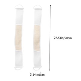 Baluue 2pcs Bath Body Strap Exfoliating Back Scrubber Deep for Skin Health Easy to Use Bath Accessories White