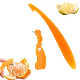 2 PCS Orange Peeler, Orange Peeler Tool, Citrus Opening Tool, Simple Long Handled Orange Peeler Tool, Effortless Orange Peeling with Durable Orange Peeler Tool (1 Long, 1 Short)