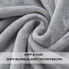 JIAHANNHA Fleece Blanket King Size Grey 108 by 90 Inches