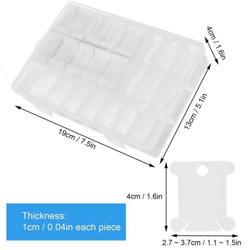 150Pcs Sewing Floss Bobbins Winding Plate Stitch Organizer Set Embroidery