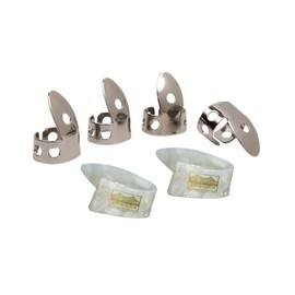 Golden Gate GP1-GP6 Thumb & Finger Pick Pack – Stainless Steel/Pearloid – Large