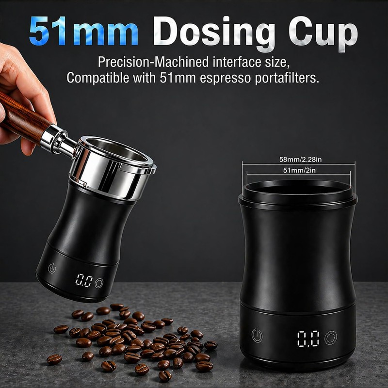 Magnetic Mini Coffee Scale Rechargeable & Dosing Cup Set for