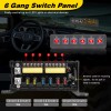 Wireless 6 Gang Switch Panel LED Light Bar Circuit Control