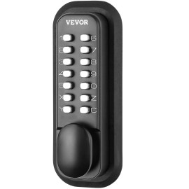 14 Digit Durable Password Keyless Entry Water-Proof Zinc Alloy Knob Easy Install Outdoor Door Lock Garden Surface-Mounted LatchInstallation Method: Surface Mount, Keyboard Type: Single-sided Numeric Keypad