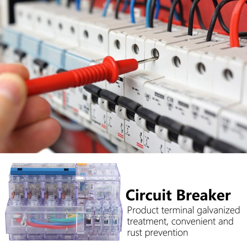 DZ47LE-63 2P C63 Small Circuit Breaker Transparent Household Earth Leakage
