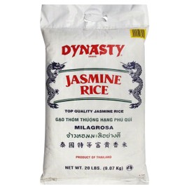 Dynasty Jasmine Rice, Vegan, 20 LB (Pack Of 1)