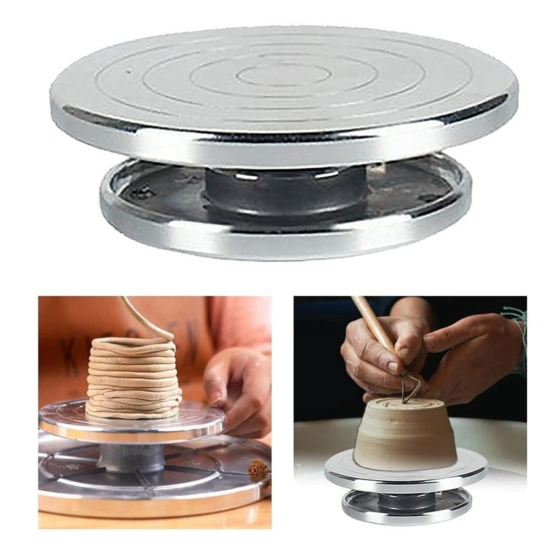 Sknrlko Heavy Duty Sculpture Wheel Turntable Ceramic Stand Rotating DIY