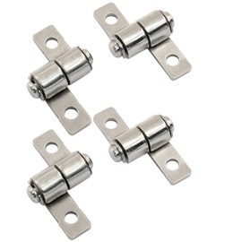 Unlorspy 2 Sets 360 Degree Rotation Torque Hinge 0.3N.m Friction Hinges Metal Carbon Steel Torque Shaft Hinge Hardware for Cabinets Boxes Equipment Doors, Small