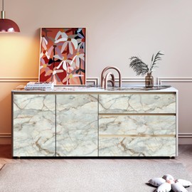 Stickyard 12"x160" Green Topaz Marble Wallpaper Peel and Stick