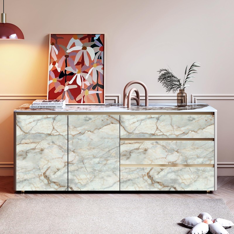 Stickyard 12"x160" Green Topaz Marble Wallpaper Peel and Stick