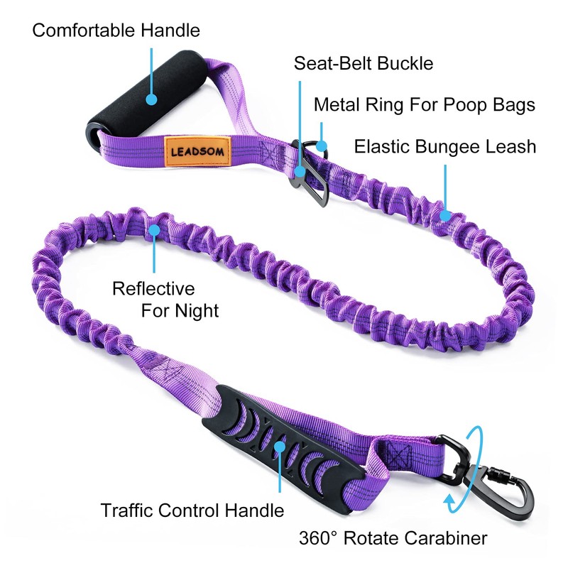 LEADSOM 6FT Highly Reflective Heavy Duty Elastic Bungee Medium and