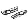 1 Pair Front Fog Lamp Grille Bezel 8E0807681F Glossy Black