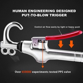 Air Blow Gun Duster, Air Compressors Pistol ABS Metal Strong Wind Car Dust Removal Tool Accessories with Trigger Handle UN-9F01
