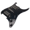 Pxyelec HSH Loaded Pickguard Black Wired Plate for Fender Strat