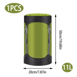 PSFXBM 11L Compression Stuff Sack, Compression Stuff Sack for Sleeping Bag, Nylon Stuff Sack StorageBag, Lightweight Waterproof Compact for Outdoor Camping Hiking Backpacking Travelling Trekking