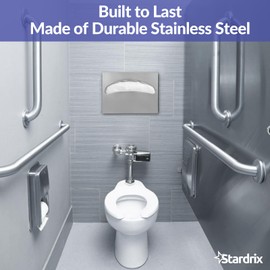 Stardrix Stainless Steel Toilet Seat Cover Dispenser, Wall Mount Single or 1/2 Fold Large Capacity Toilet Seat Covers Holder for Commercial and Residential, Brushed