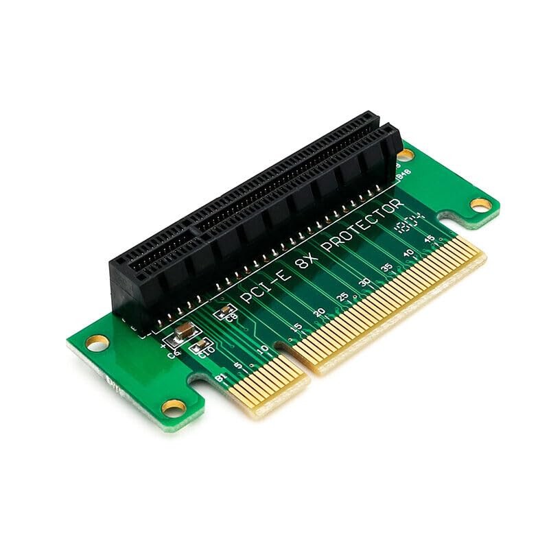 PCI-Express 8X Left-Facing 90 Degree Riser Right-Angle Adapter Card 1U
